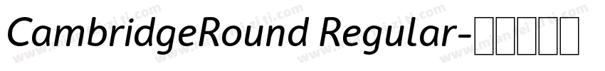 CambridgeRound Regular字体转换